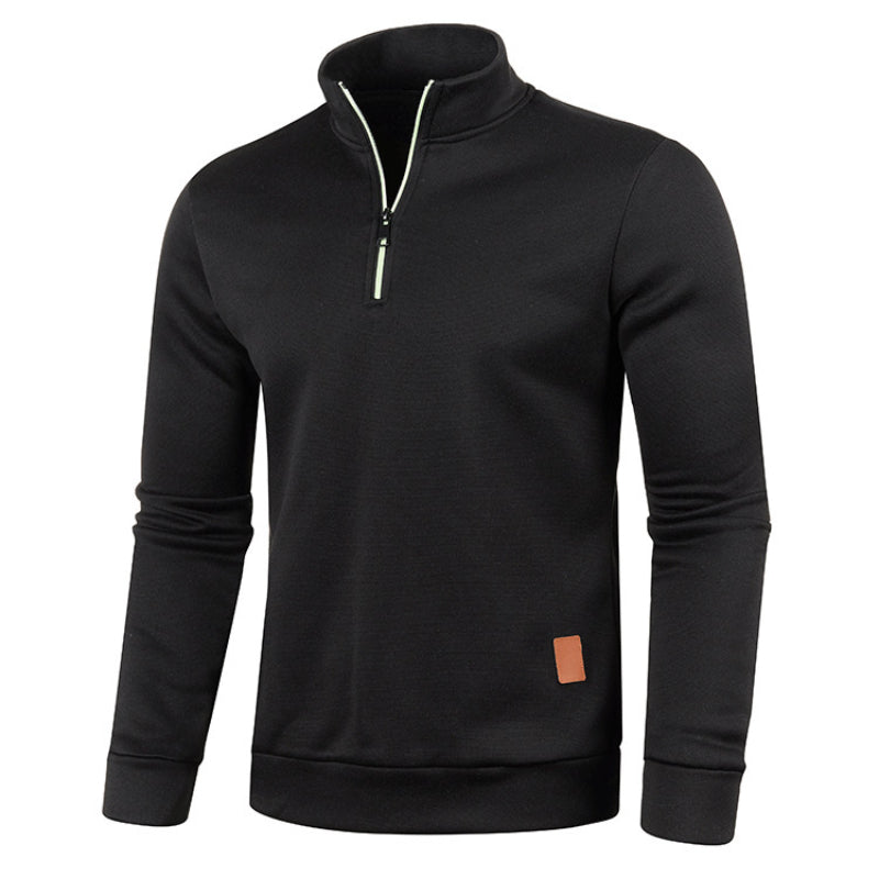 Matt Pullover - Varm stickad pullover med polokrage